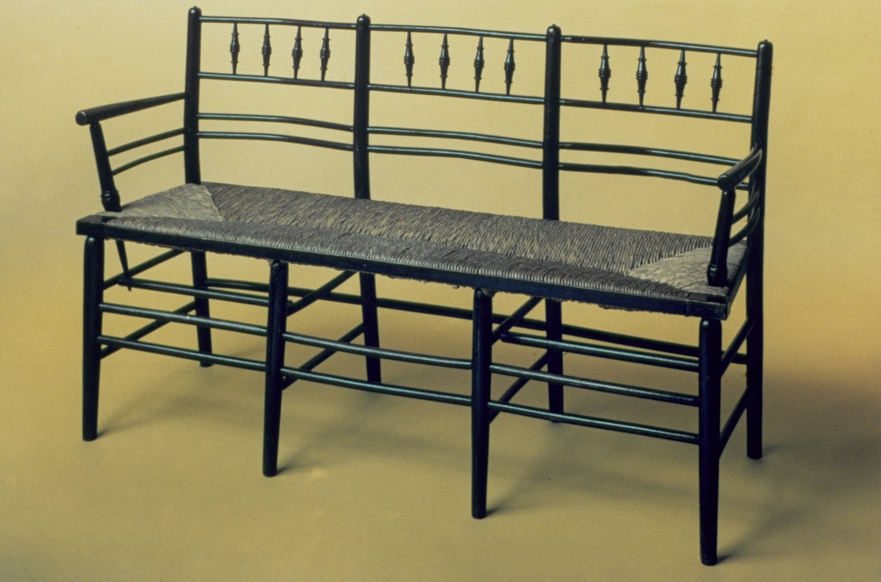 كرسي Sussex-rush-seating (الخشب والاندفاع) بواسطة وليام موريس