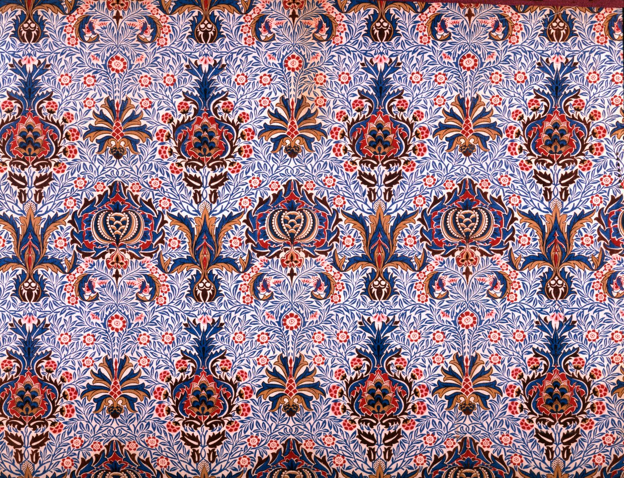 تصميم ورق الحائط ، 1877 (طباعة لوح خشبي ملون على ورق) بواسطة وليام موريس
