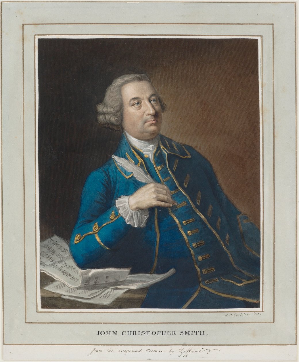جون كريستوفر سميث ، c.1760 (قلم وحبر ومرحاض على ورق) بواسطة وليام نيلسون جاردينر