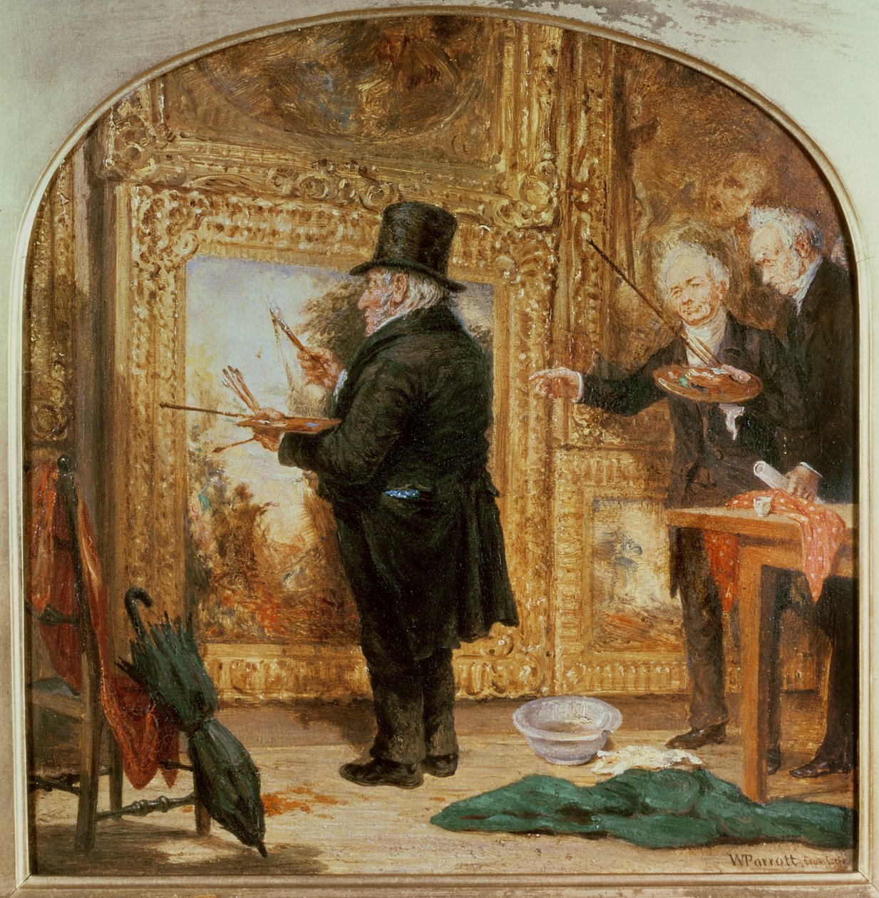 JMWTurner (1775-1851) في الأكاديمية الملكية ، يوم التلميع بواسطة وليام باروت