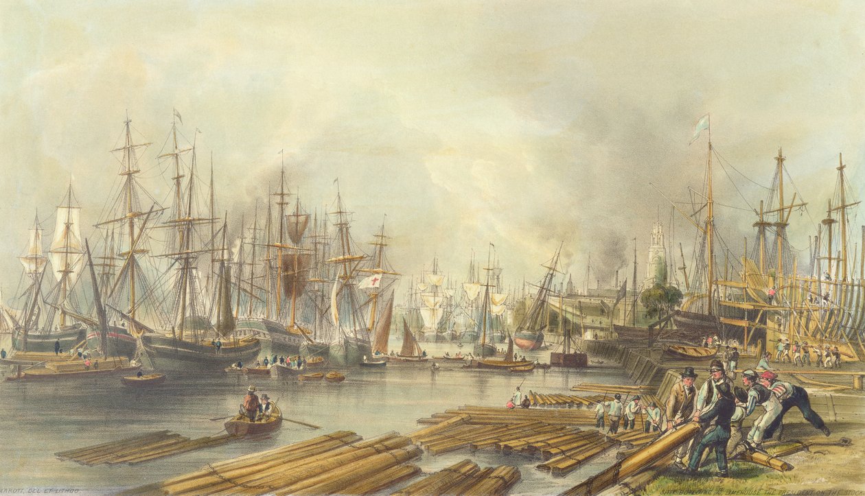بناء السفن في Limehouse ، 1840 بواسطة وليام باروت