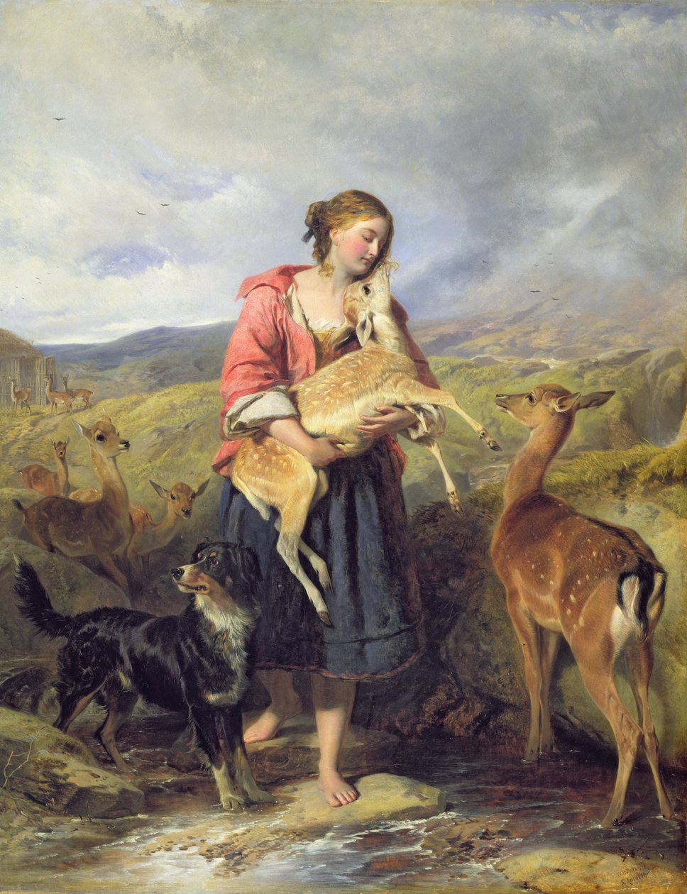 The Pet Fawn ، 1860 بواسطة وليام باول فريث