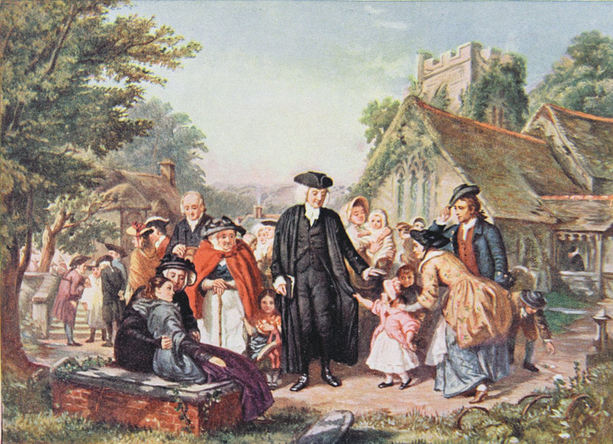 The Village Clergyman ، رسم توضيحي من "حياة الرجال العظماء روىهم الرجال العظماء" ، حرره ريتشارد ويلسون ، c2020s بواسطة وليام باول فريث