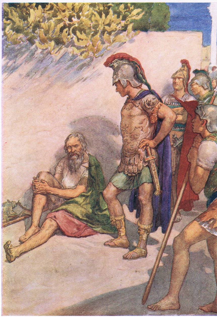 ألكسندر و Diogenes ، من Plutarch Lives التي نشرتها TC & EC Jack Ltd ، 1920s بواسطة وليام ريني