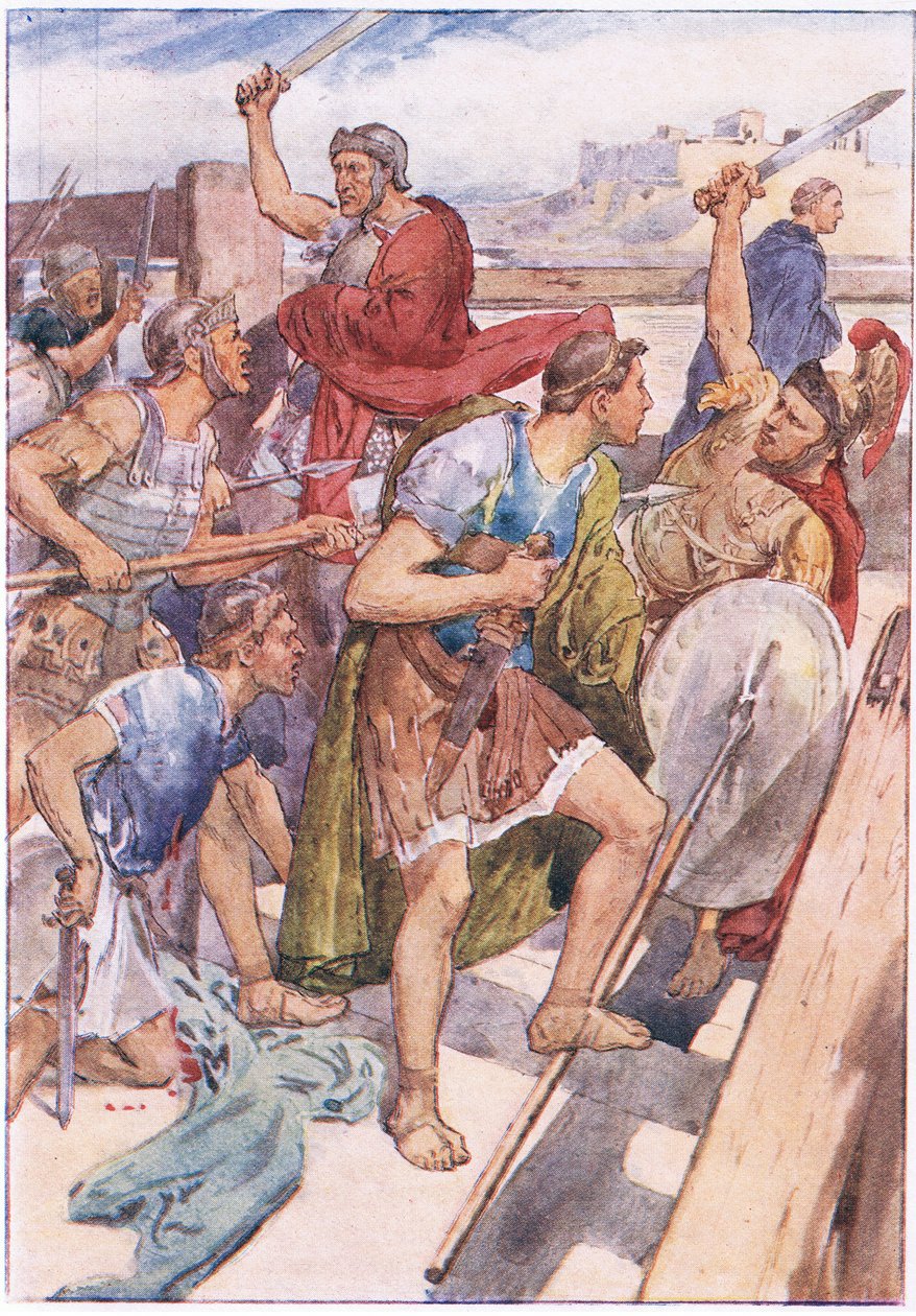 ملاحقة Caius Gracchus ، من Plutarch Lives التي نشرتها TC & EC Jack Ltd ، 1920s بواسطة وليام ريني