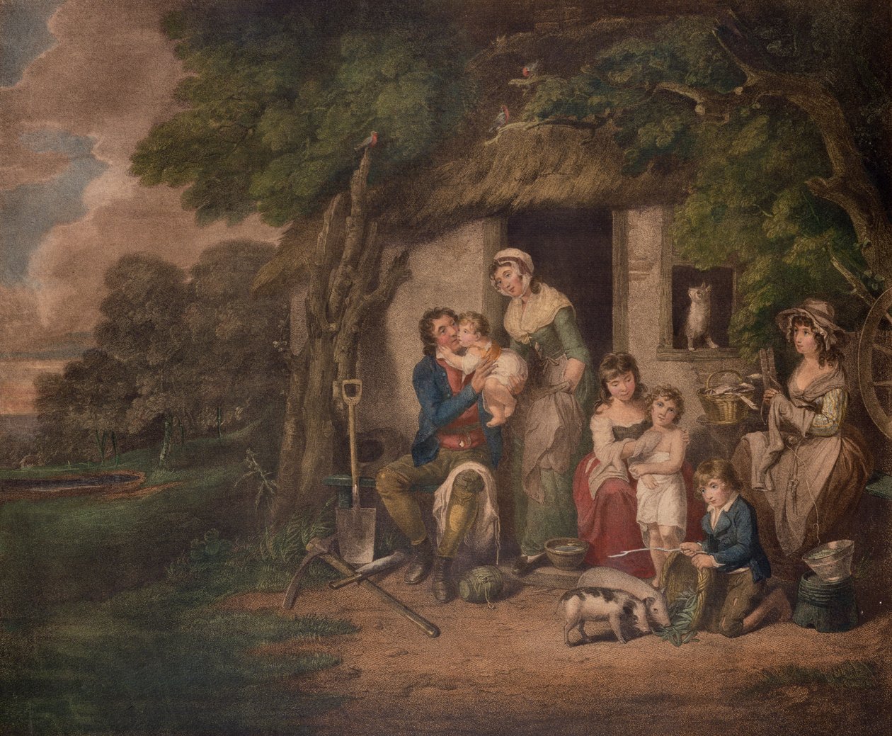 مساء السبت ، 1795 (تطعيم اللون) بواسطة وليام ريدمور بيج