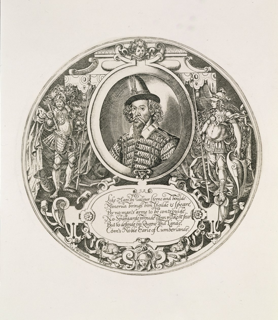 صورة لجورج كليفورد (1558-1605) إيرل الثالث من كمبرلاند ، نقشها الفنان ، c.1590 بواسطة وليام روجرز