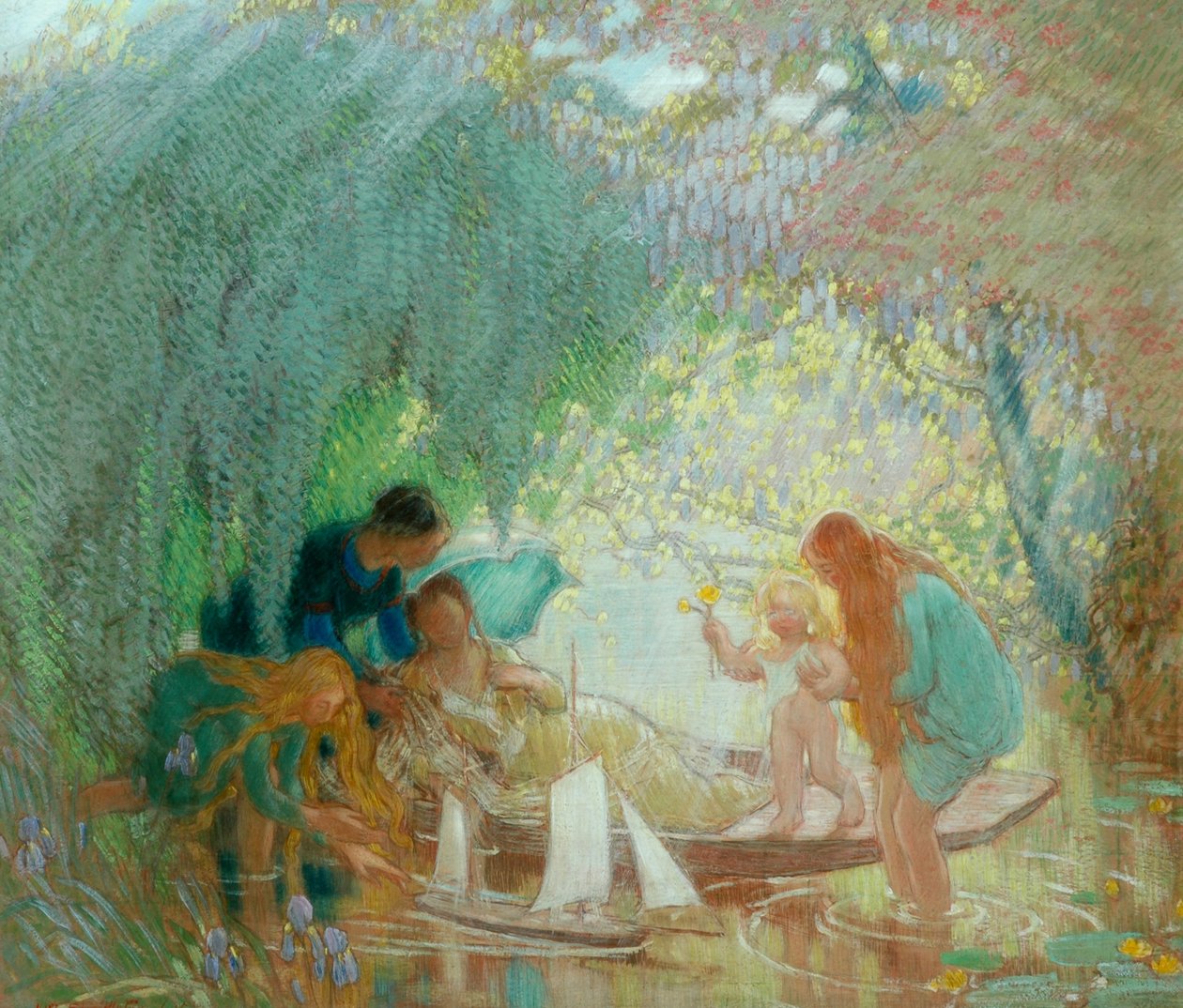 أيام الطفولة ، 1915 و 1925 (زيت على ورق) بواسطة وليام شاكلتون