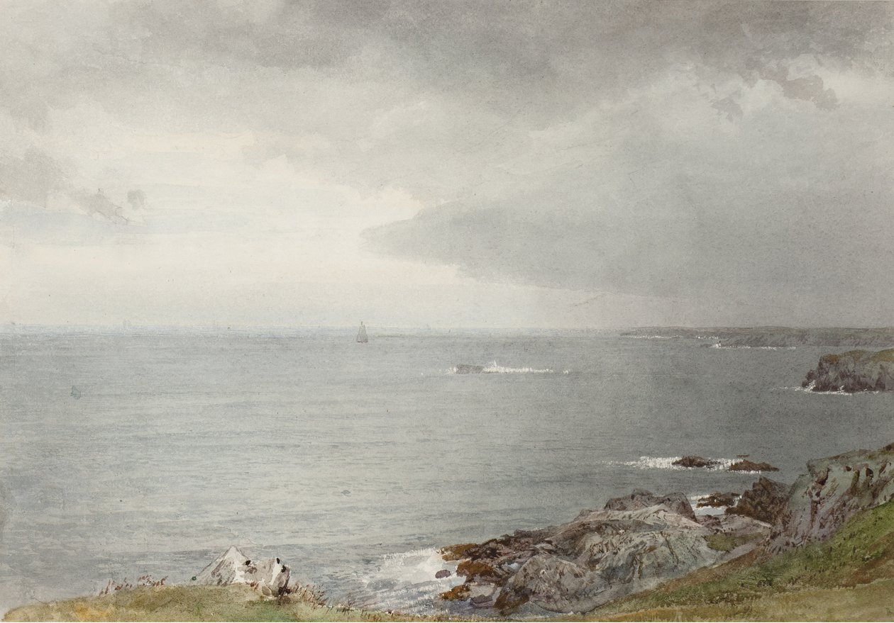 The Coming Rain ، خليج Narragansett ، c.1874-80 (مرحاض على ورق منسوج من البيض) بواسطة وليام تروست ريتشاردز
