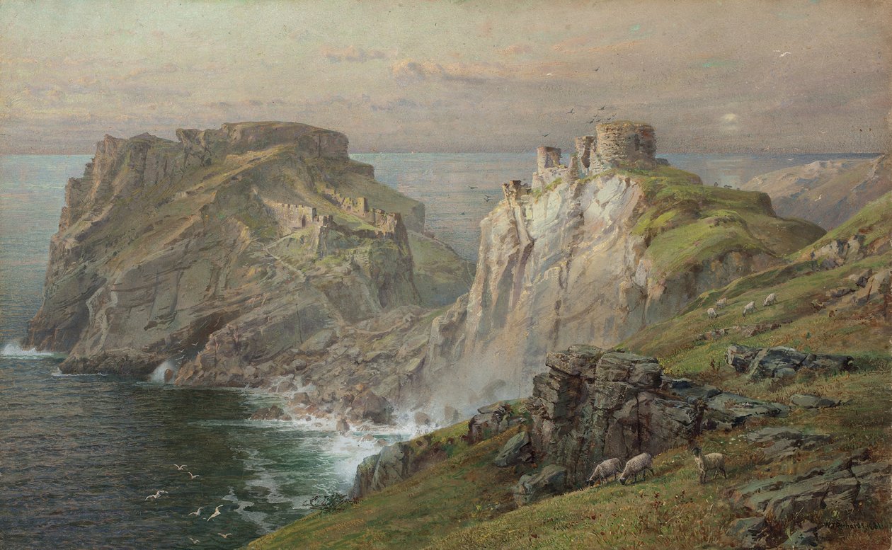 Tintagel ، 1881 (مرحاض مثبت على ورق مثبت على اللوح) بواسطة وليام تروست ريتشاردز
