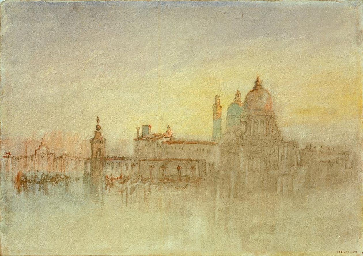 The Punta della Dogana و Santa Maria della Salute at Twi بواسطة جوزيف مالورد وليام تورنر