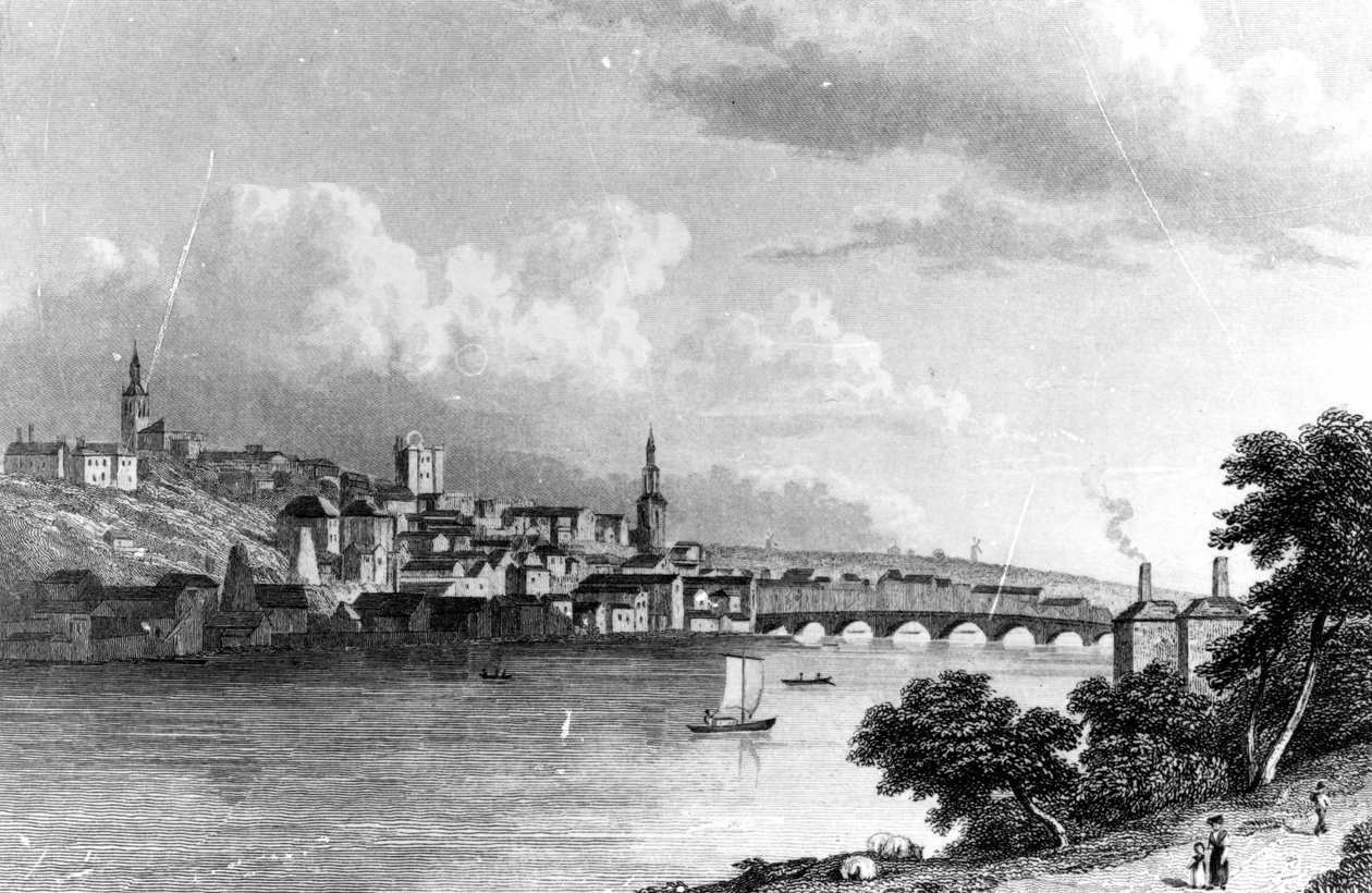 نيوكاسل من Askew&39;s Wood ، نقشها إدوارد فرانسيس ، 1829 بواسطة وليام ويستال