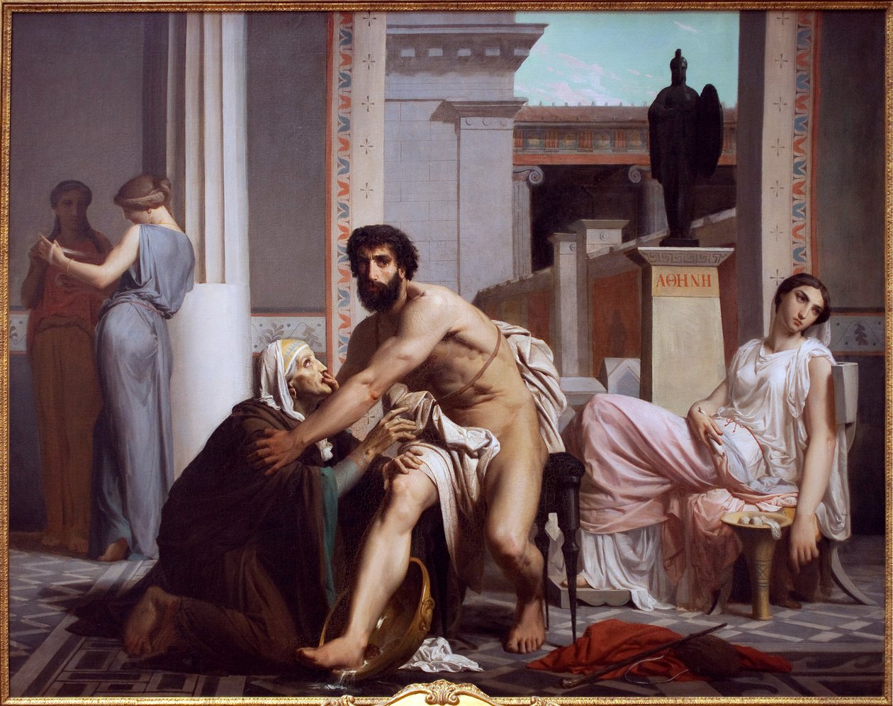 تم التعرف على أوديسيوس من قبل ممرضته ، Euryclee ، 1848 بواسطة وليام أدولف بوغيرو