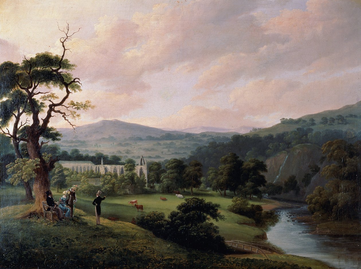 Bolton Abbey from the River Wharfe (watercolor on paper) بواسطة جوزيف مالورد وليام تورنر