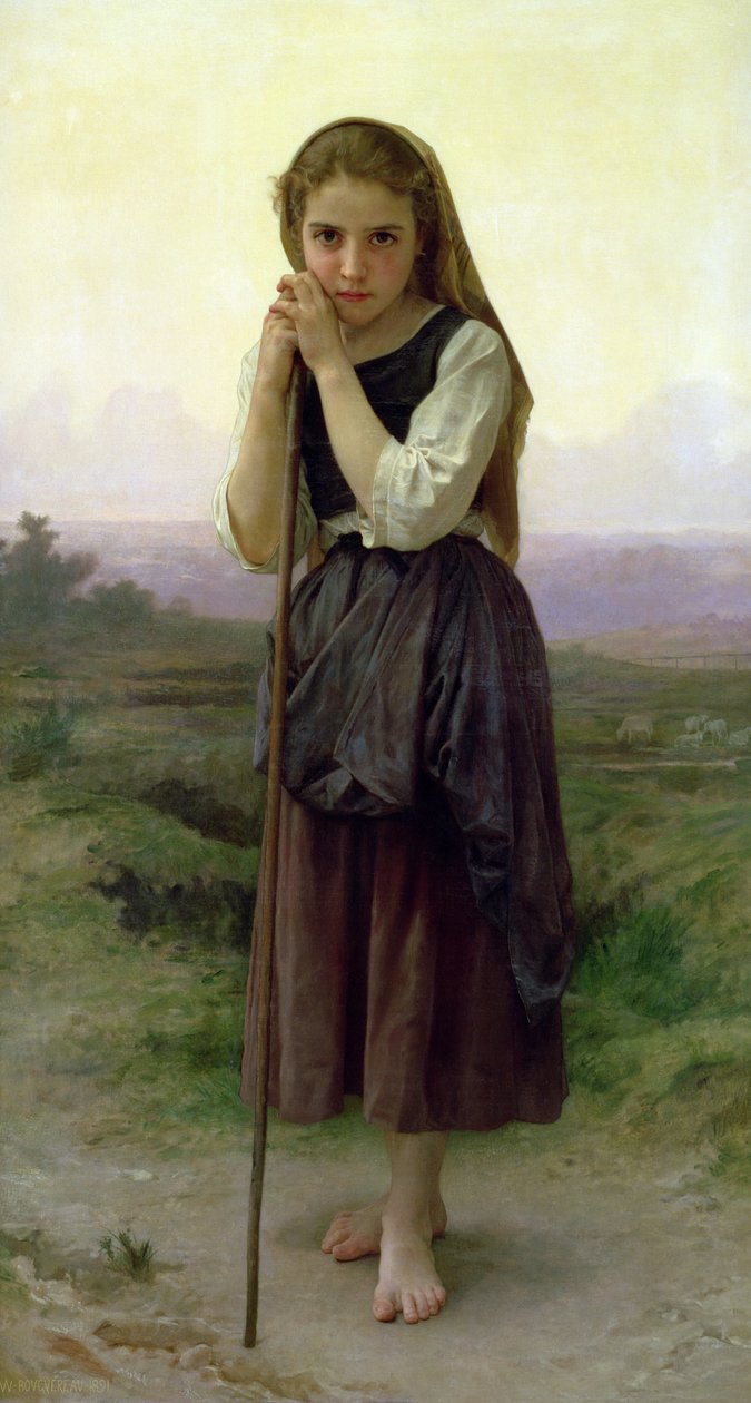 راعية صغيرة ، 1891 بواسطة وليام أدولف بوغيرو