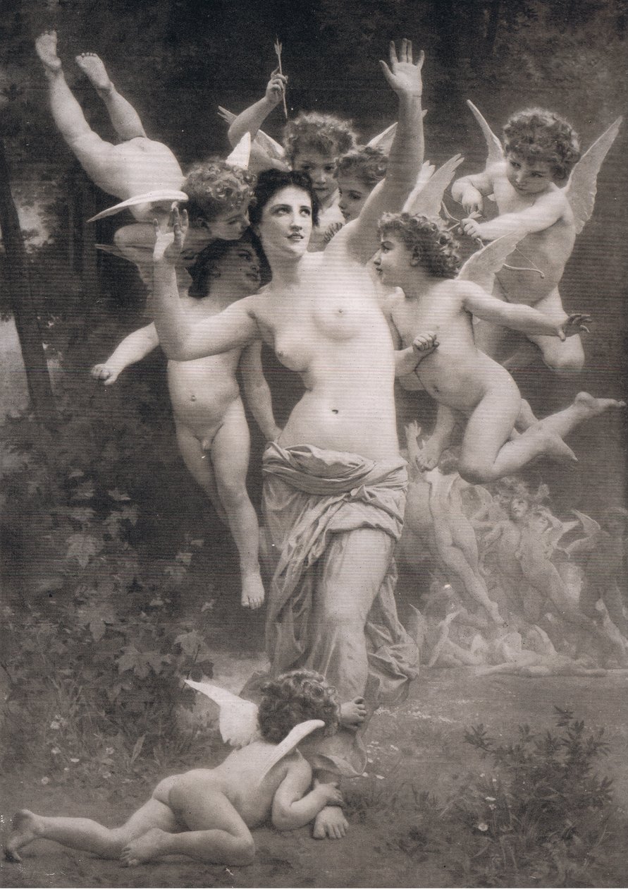 عش كيوبيد ، من Bibbys السنوي ، 1916-1917 بواسطة وليام أدولف بعد Bouguereau