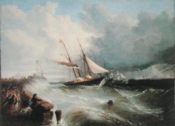 وصول الأمير ألبرت إلى دوفر في طريقه إلى لندن لزواجه من الملكة فيكتوريا عام 1840 (زيت على قماش) بواسطة وليام أدولفوس نيل