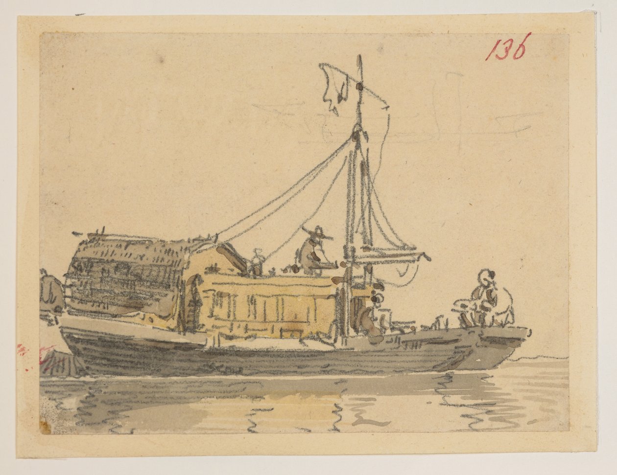 136- خردة ، من ألبوم يحتوي على 372 رسماً للمناظر الطبيعية ، والسواحل ، والأزياء ، والحياة اليومية ، صنعت أثناء سفارة اللورد ماكارتني إلى إمبراطور الصين ، بين عامي 1792 و 1794 (قلم رصاص وألوان مائية على ورق) بواسطة وليام الكسندر