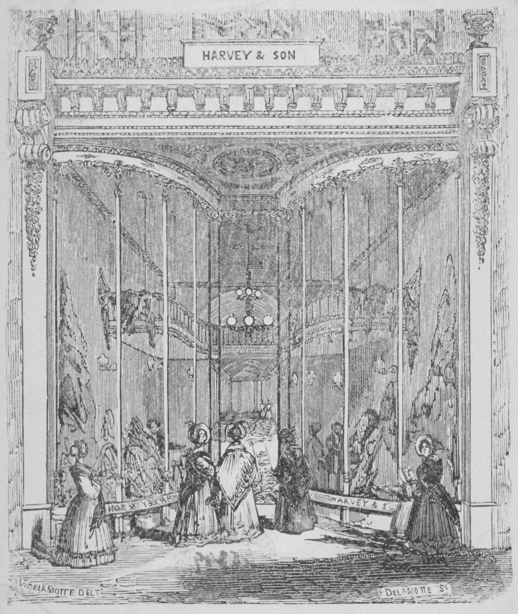 مبنى Harvey and Son في رقم 9 Ludgate Hill ، Ludgate Hill ، مدينة لندن ، 1845 بواسطة وليام الفريد ديلاموت