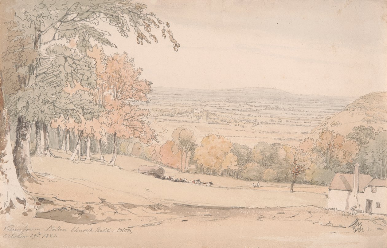 منظر من Stokenchurch Hill ، باكينجهامشير بواسطة وليام الفريد ديلاموت