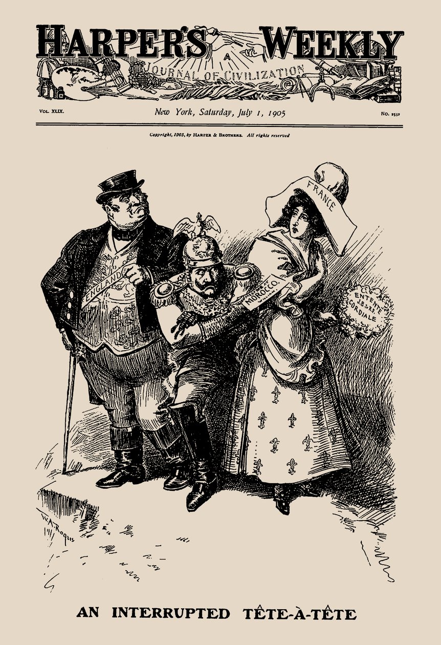 أسبوعية Tete-a-tete Harper's Weekly المتقطعة ، 1905. بواسطة وليام ألين روجرز