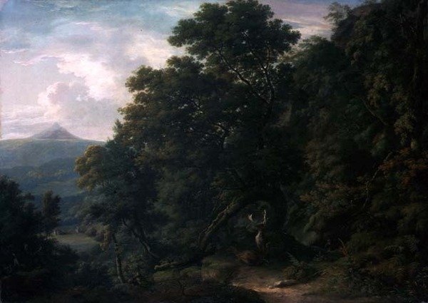 منظر لـ Powerscourt Demesne (زيت على قماش) بواسطة وليام أشفورد