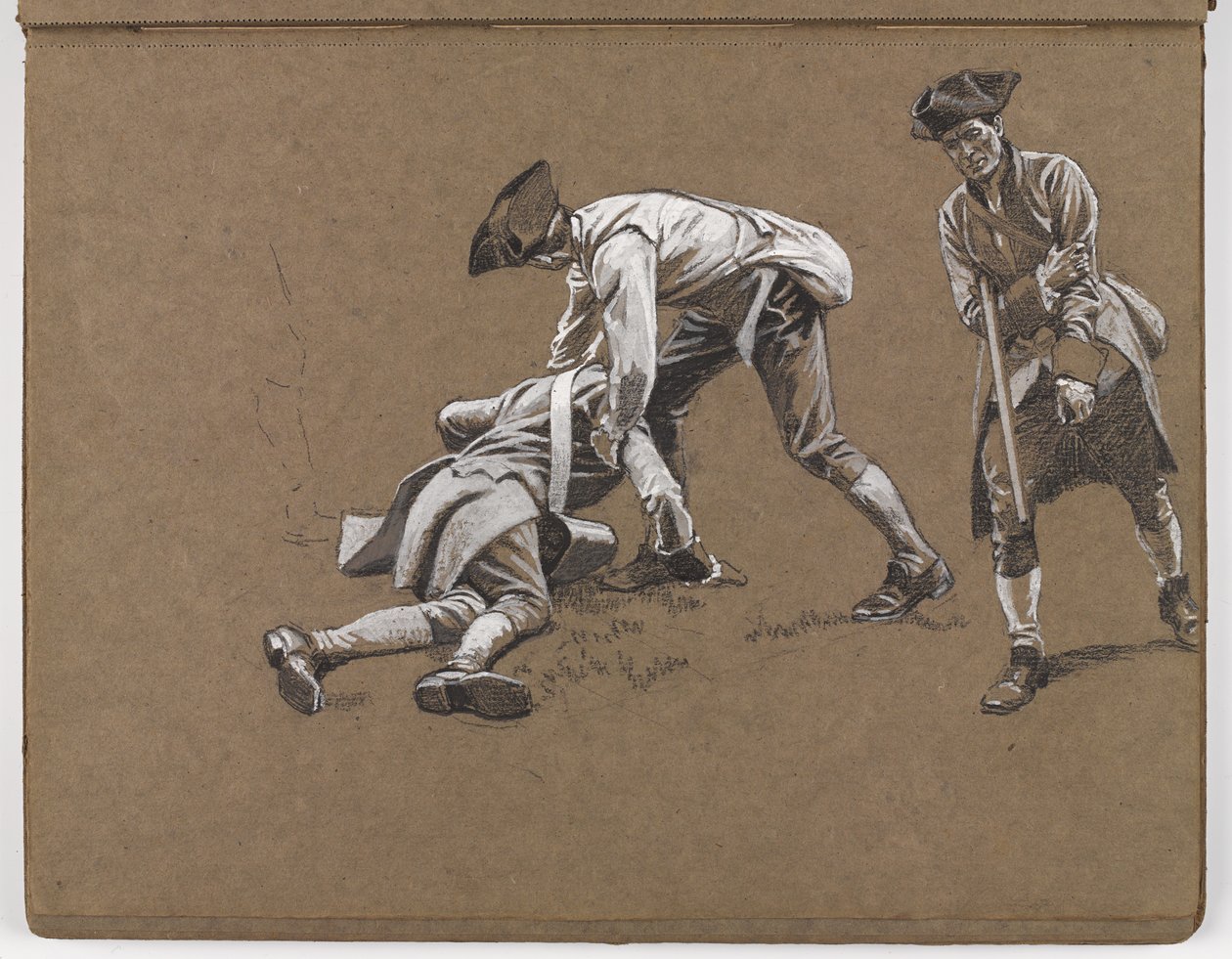 دراسة عن الرسم الزيتي بقلم ويليام بارنز وولين ، معركة ليكسينغتون 1775؟ بواسطة صوف ويليام بارنز
