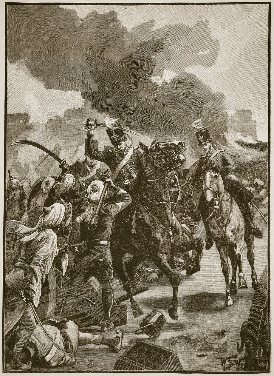 ثاكويل في سوبراون ، 1846 ، رسم توضيحي من "تاريخ إنجلترا المصور لكاسل" (صورة بني داكن) بواسطة صوف ويليام بارنز