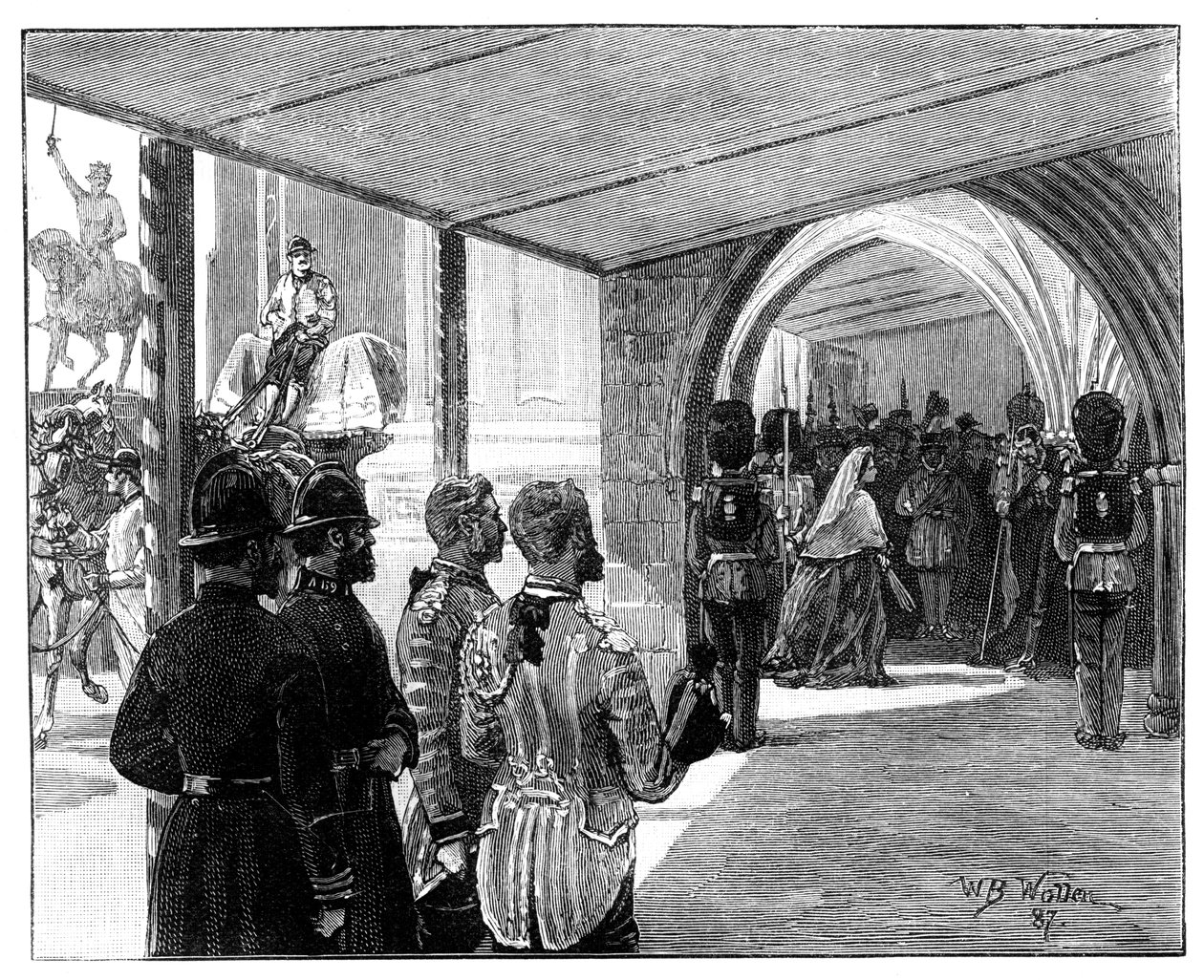 افتتاح البرلمان ، وستمنستر ، لندن ، 1866. بواسطة صوف ويليام بارنز