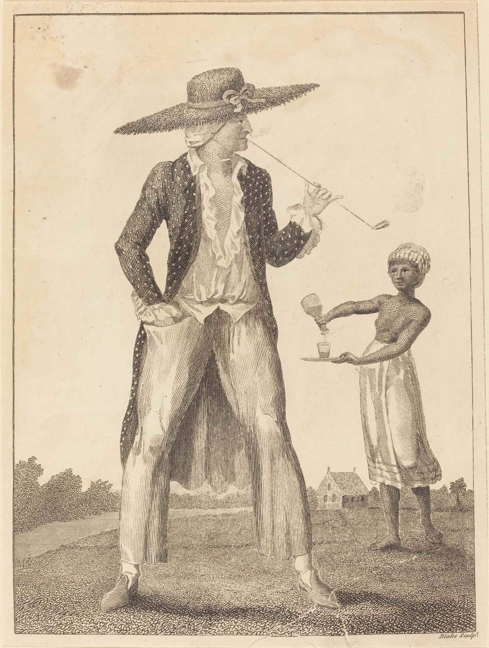 زارع سورينام في ثوبه الصباحي 1793. بواسطة وليام بليك
