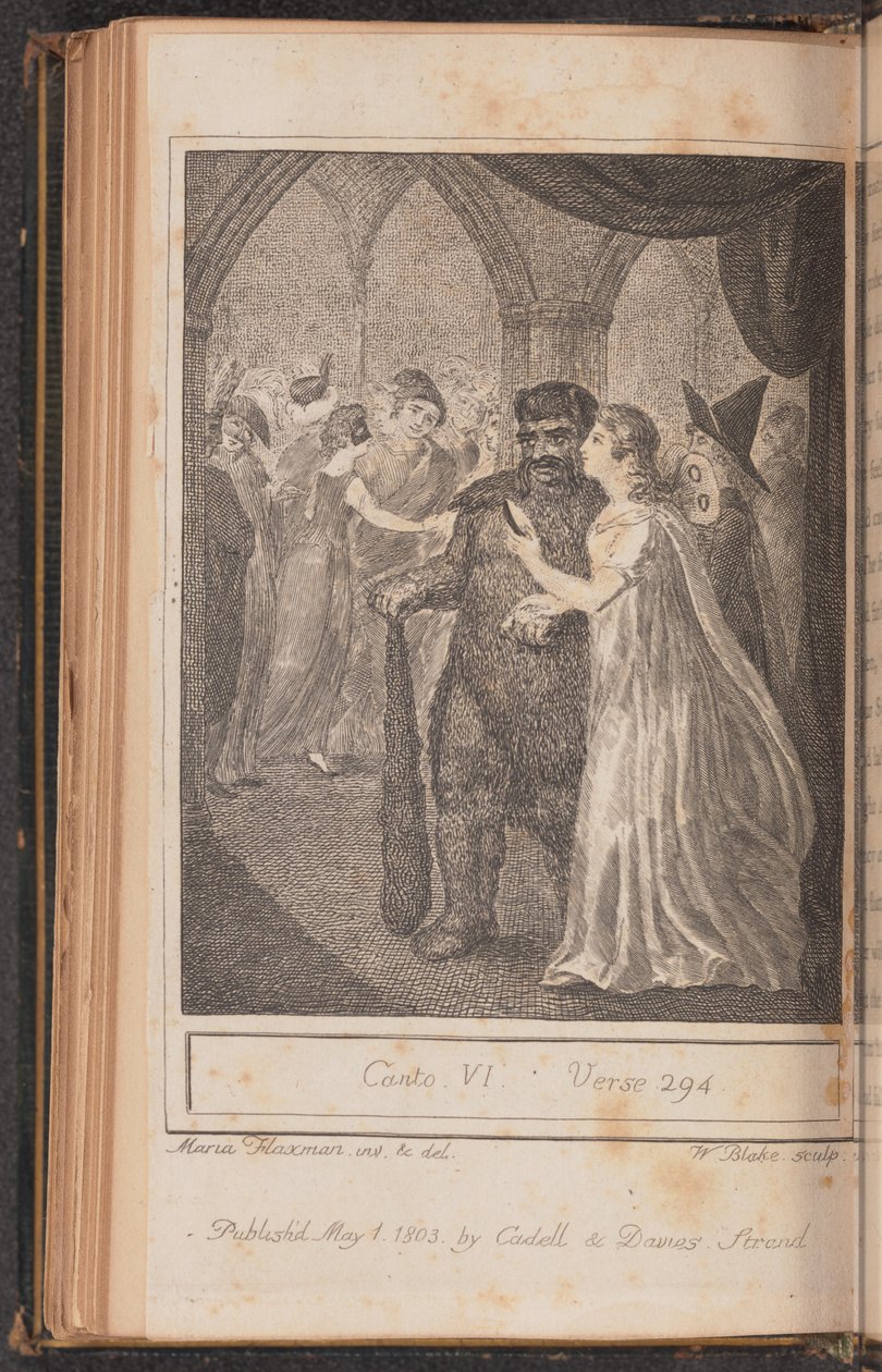 كانتو الرابع ، الآية 294 ، نُشرت عام 1803. بواسطة وليام بليك