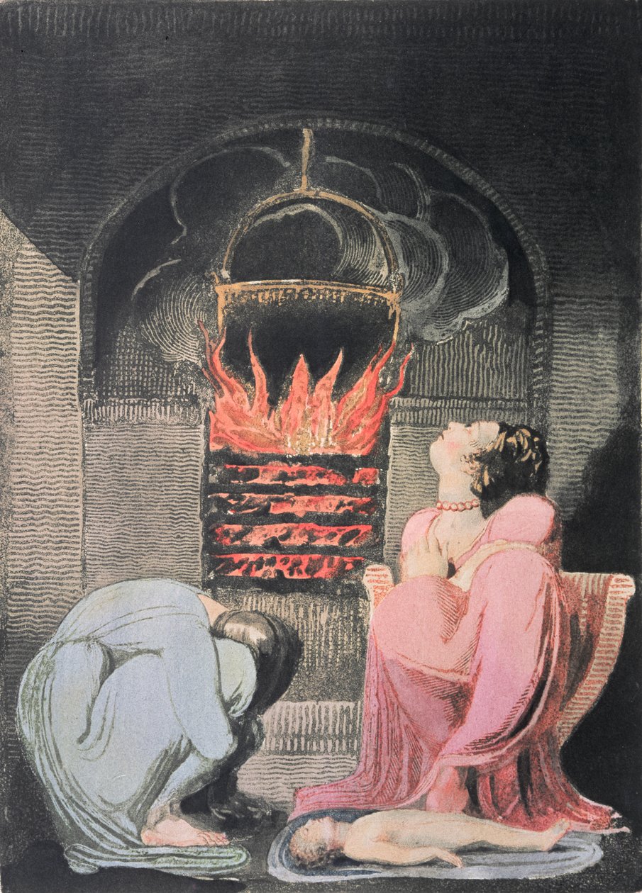 أوروبا نبوءة. المجاعة ، 1794 (النقش البارز ، النقش ، الحمام) بواسطة وليام بليك