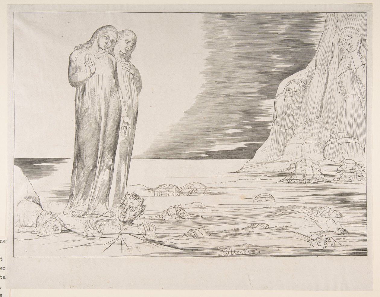 دائرة الخونة: Dantes Foot Striking Bocca degli Abbate ، من Dantes Infe ...، ca. 1825-27. بواسطة وليام بليك