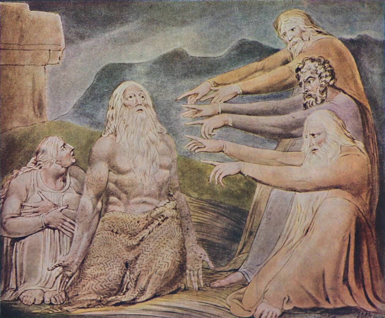 يضحك الرجل المستقيم العادل على الازدراء ، c1825 ، 1947 بواسطة وليام بليك