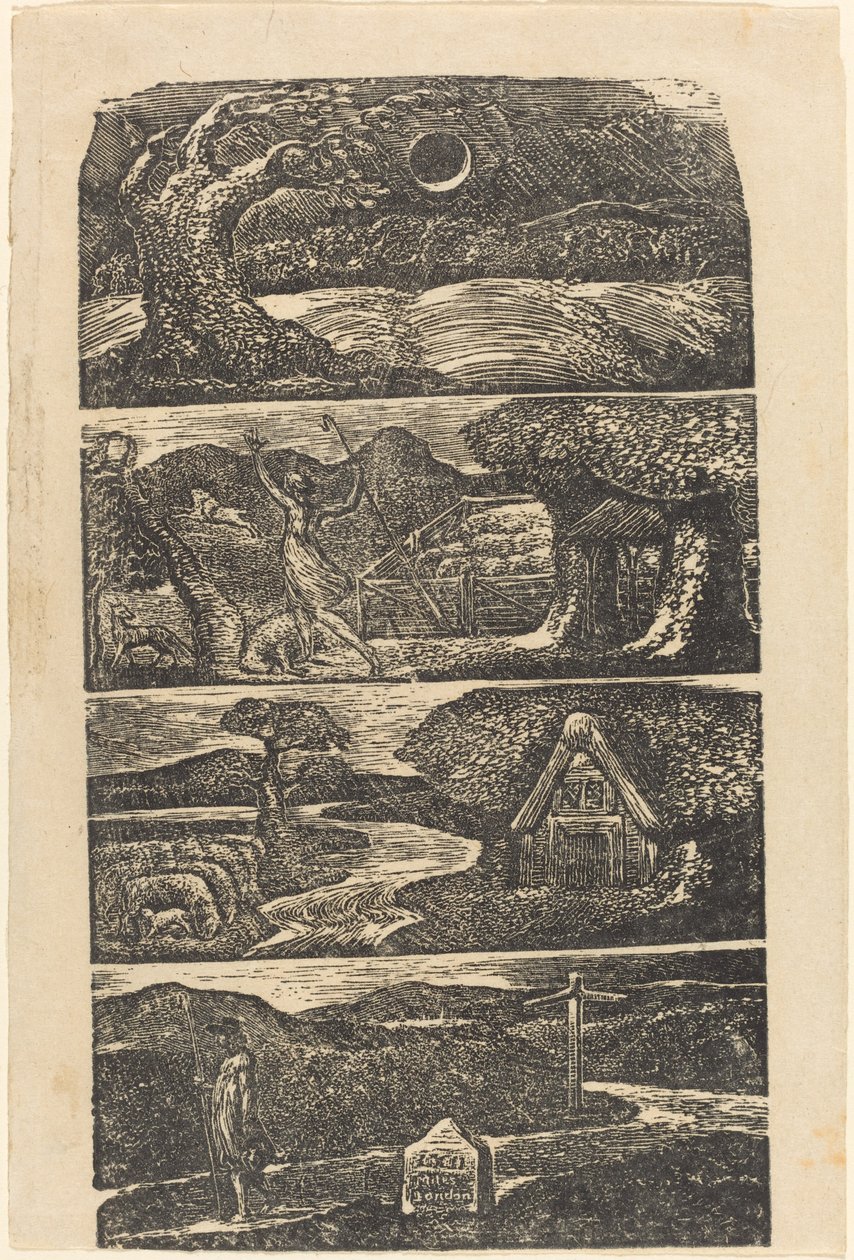 رعوية فيرجيل 1821. بواسطة وليام بليك