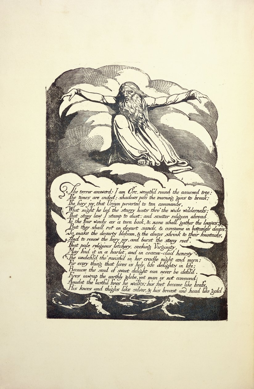 الرد على الإرهاب ، منتصف 1790s بواسطة وليام بليك