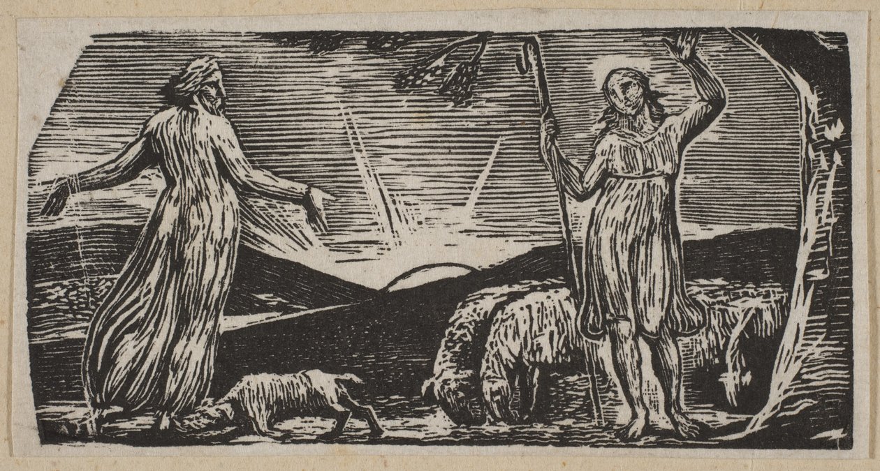 يتذكر ثينوت مع Colinet ، من رعاة ثورنتون من فيرجيل ، 1821. بواسطة وليام بليك