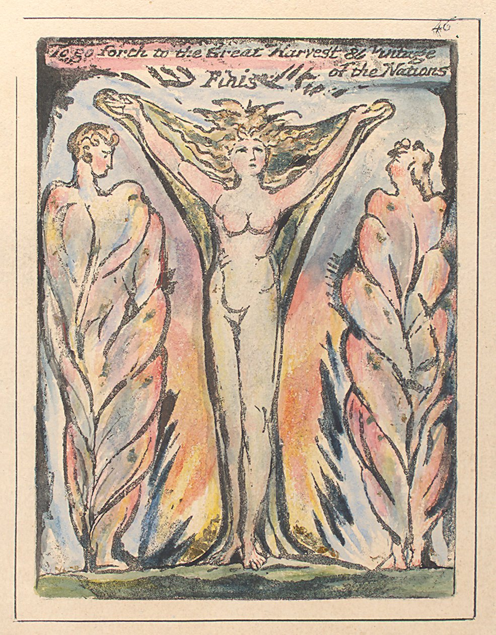 للخروج إلى الحصاد العظيم والعتيقة للأمم ، c.1811 بواسطة وليام بليك