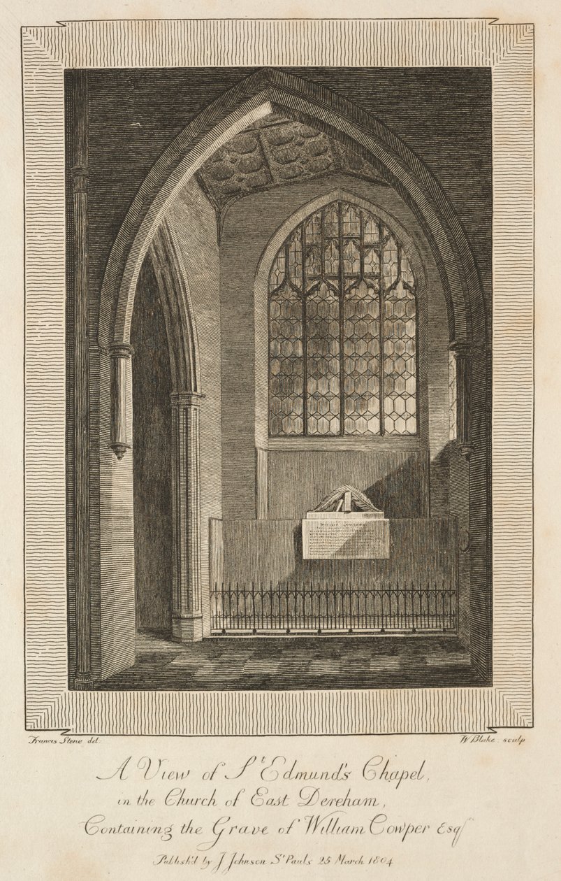 منظر لمصلى القديس إدموندز في كنيسة East Dereham ... ، 1804. بواسطة وليام بليك