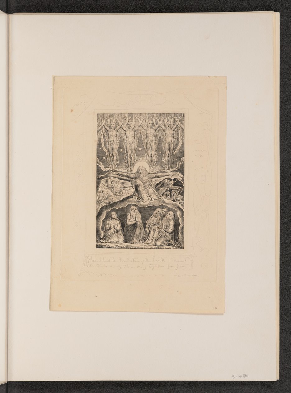 عندما غنت نجوم الصباح معًا ، 1825. بواسطة وليام بليك