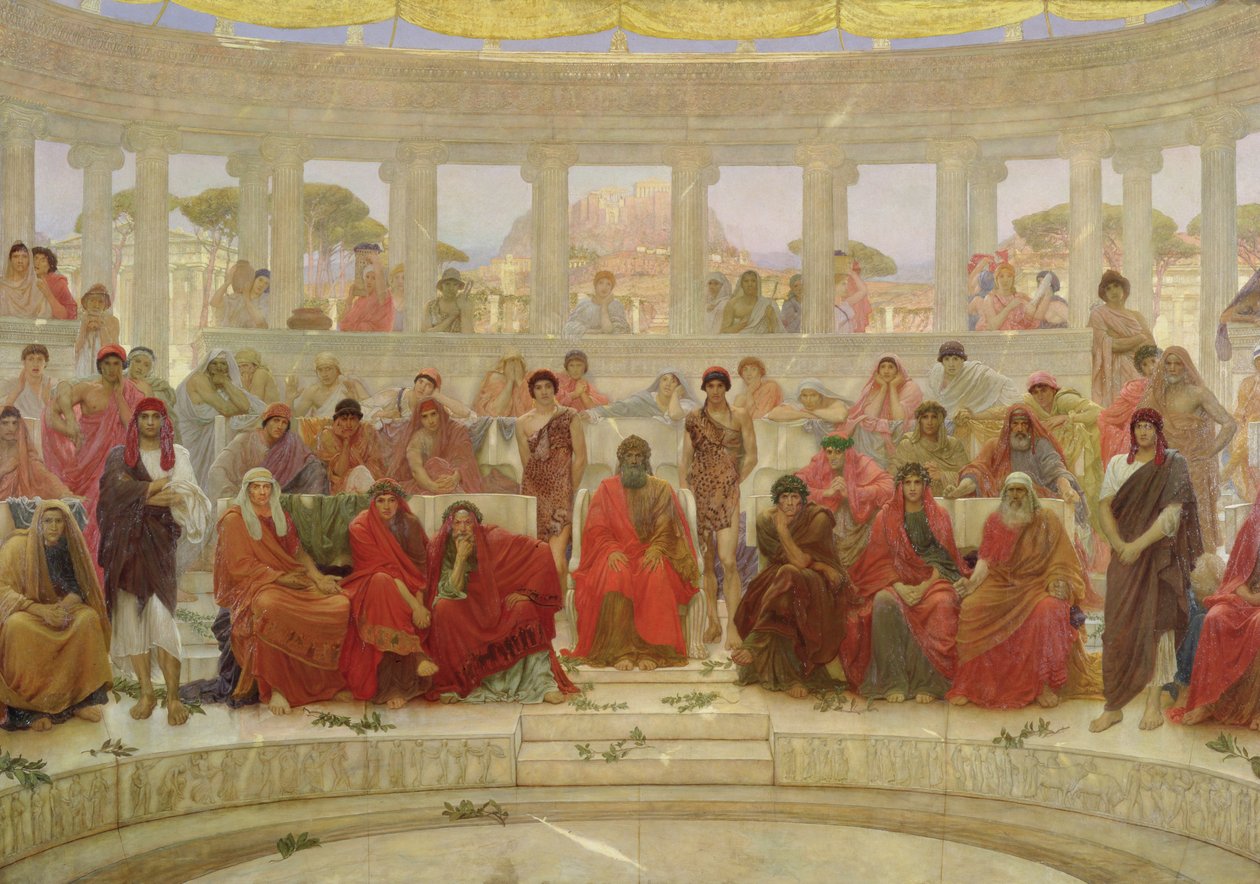 جمهور في أثينا خلال Agamemnon بواسطة Aeschylus ، 1884 بواسطة وليام بليك ريتشموند
