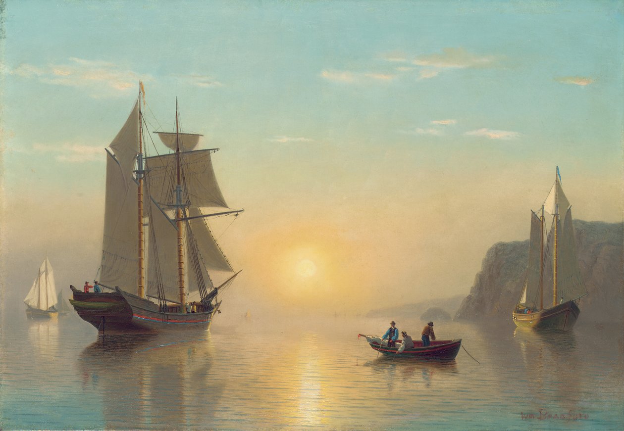 هدوء الغروب في خليج فوندي ، c.1860 بواسطة وليام برادفورد