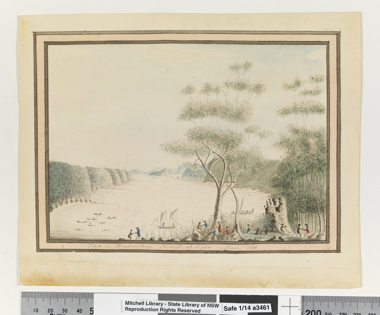 مقابل. ص. 90. منظر في Broken Bay New South Wales. مارس 1788 