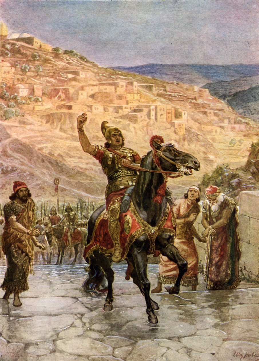 الآشورية رابشكيك تطالب باستسلام القدس - الكتاب المقدس بواسطة ويليام براسي هول