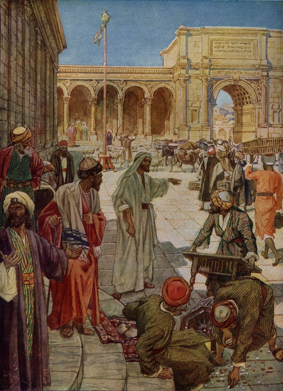 طهر يسوع الهيكل - الكتاب المقدس بواسطة ويليام براسي هول