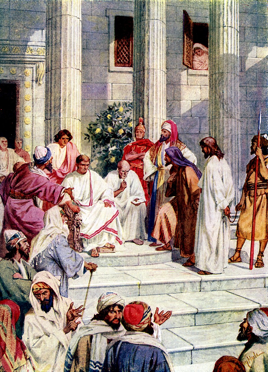 يؤخذ يسوع لبونتيوس بيلاطس - الكتاب المقدس بواسطة ويليام براسي هول