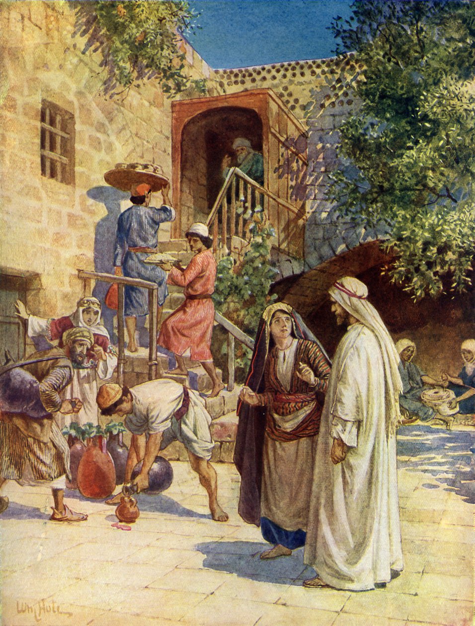 يسوع يحوّل الماء إلى خمر - الكتاب المقدس بواسطة ويليام براسي هول