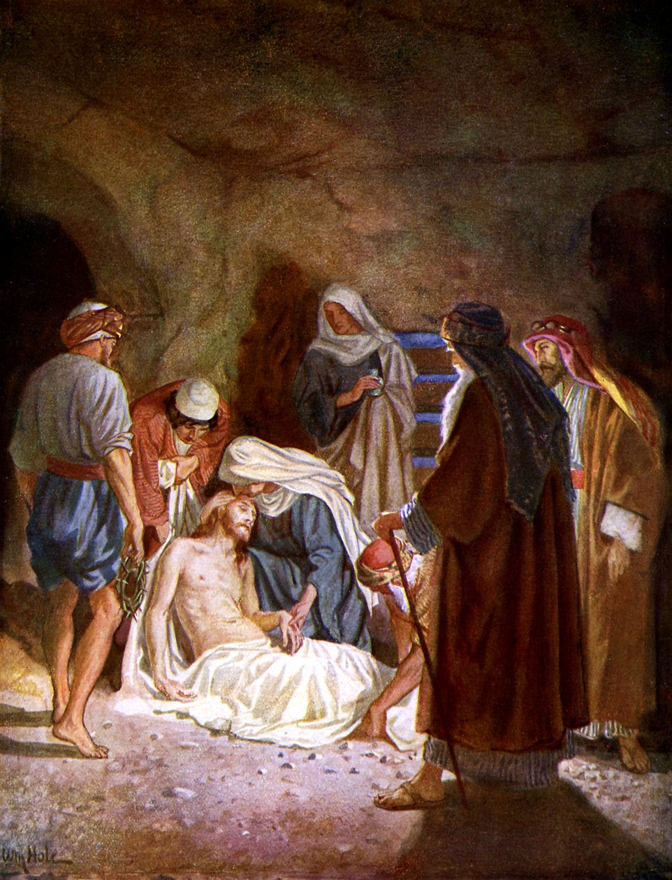 جوزيف أريماثيا يزيل جسد يسوع - الكتاب المقدس بواسطة ويليام براسي هول