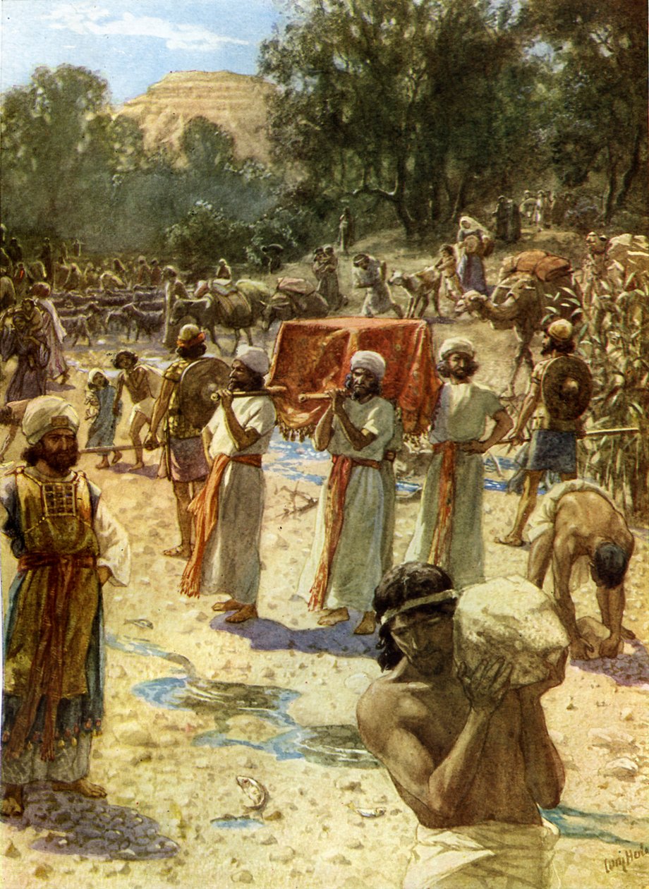 الكهنة الاسرائيليون يحملون تابوت الكتاب المقدس بواسطة ويليام براسي هول