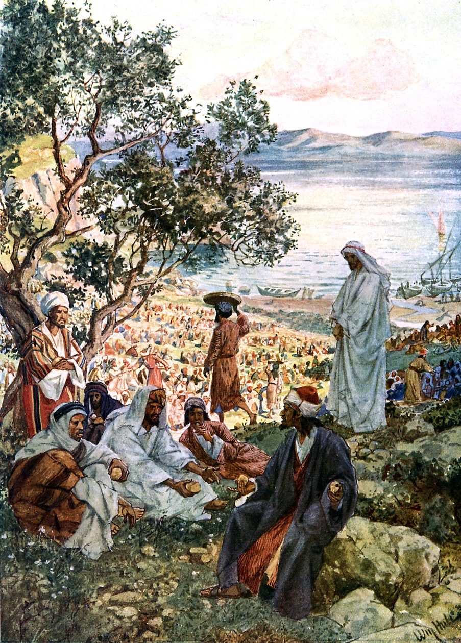 إطعام خمسة آلاف - الكتاب المقدس بواسطة ويليام براسي هول